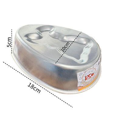 Oval Easter Egg w/ Bunny Detailing Aluminum Cake Pan (18 x 5 cm)